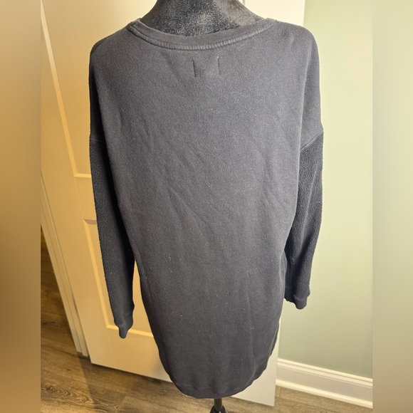 Sundry black side zip oversized Crew Neck Sweater - Picture 3 of 10